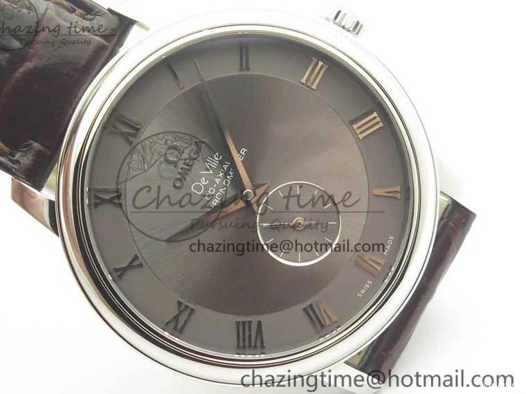 0329 Original De Ville Prestige Small Second TWF 1:1 Best Edition Gray Dial on Black Leather Strap MIYOTA 8036